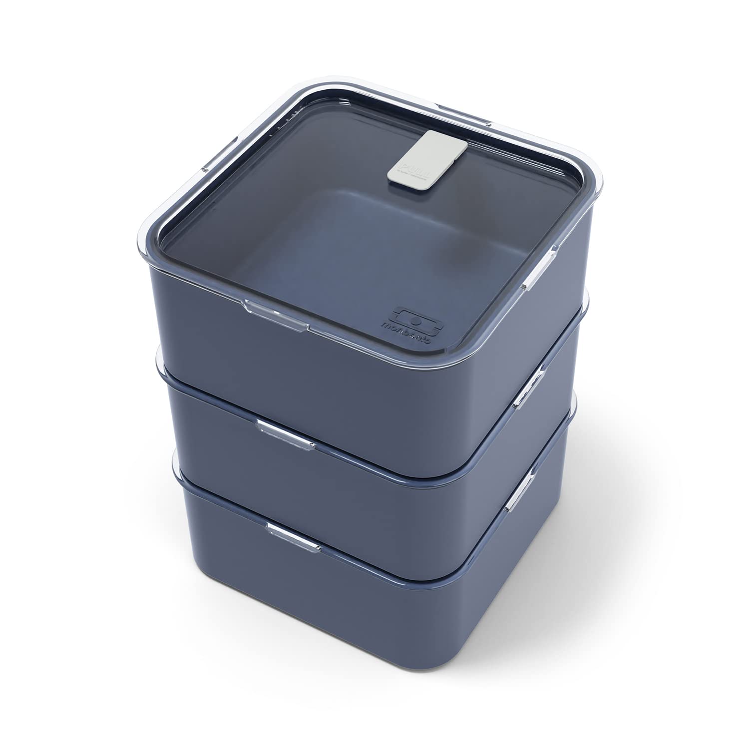 monbento-meal-prep-set-3x-bento-box-850-ml-stapelbar-mit-luftdichtem-transparent image 1