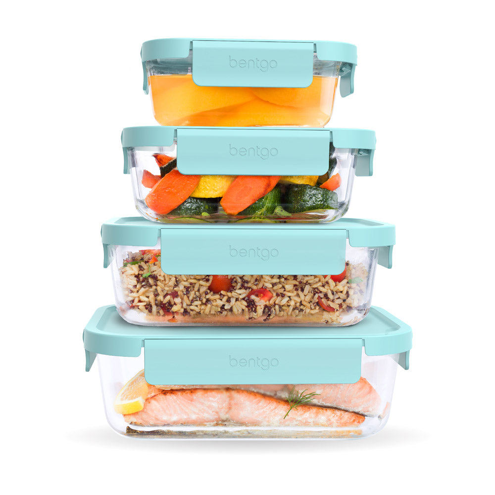 bentgo-glass-leak-proof-food-storage-set-8-teilig-borosilikatglas-vorratsdosen image 1