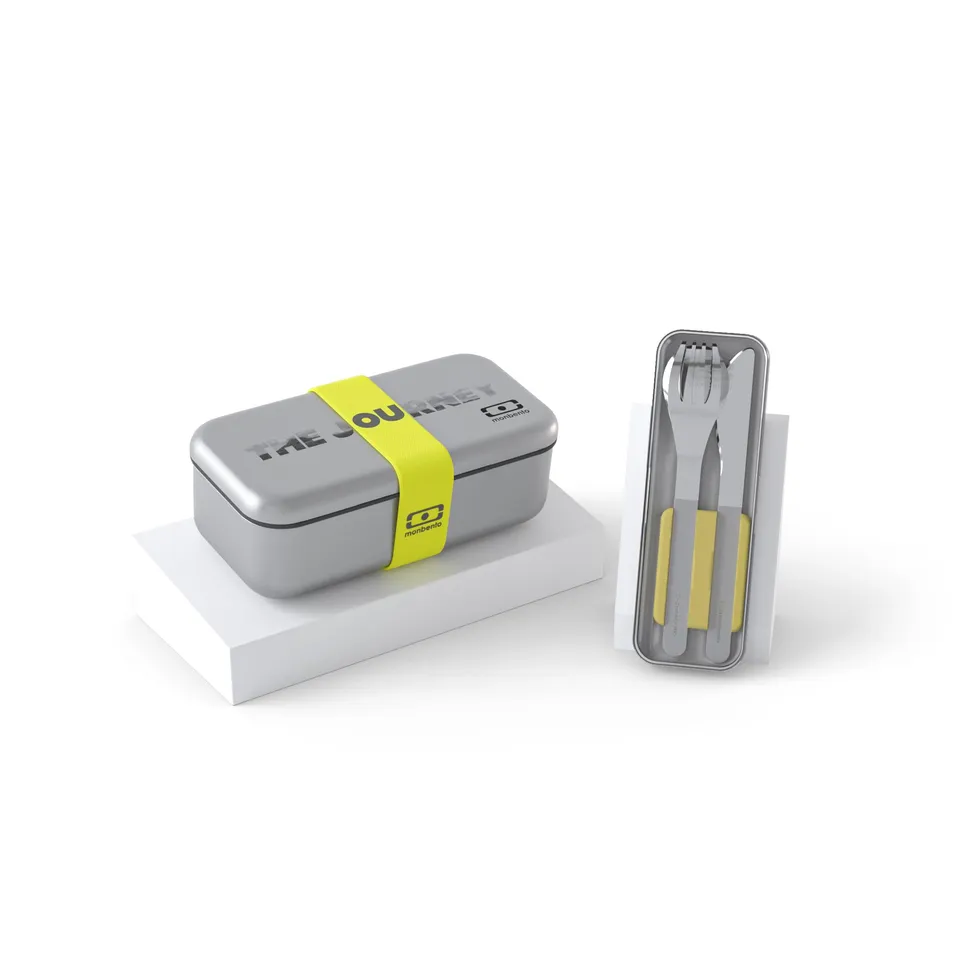 monbento-the-journey-lunch-set-mb-sense-edelstahl-gelb-mb-slim-box-besteck image 1