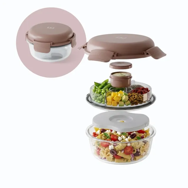 monbento-mb-sunny-glassalatdose-950-ml-mit-k-hlakku-und-saucenbeh-lter-rosa-mokk image 1