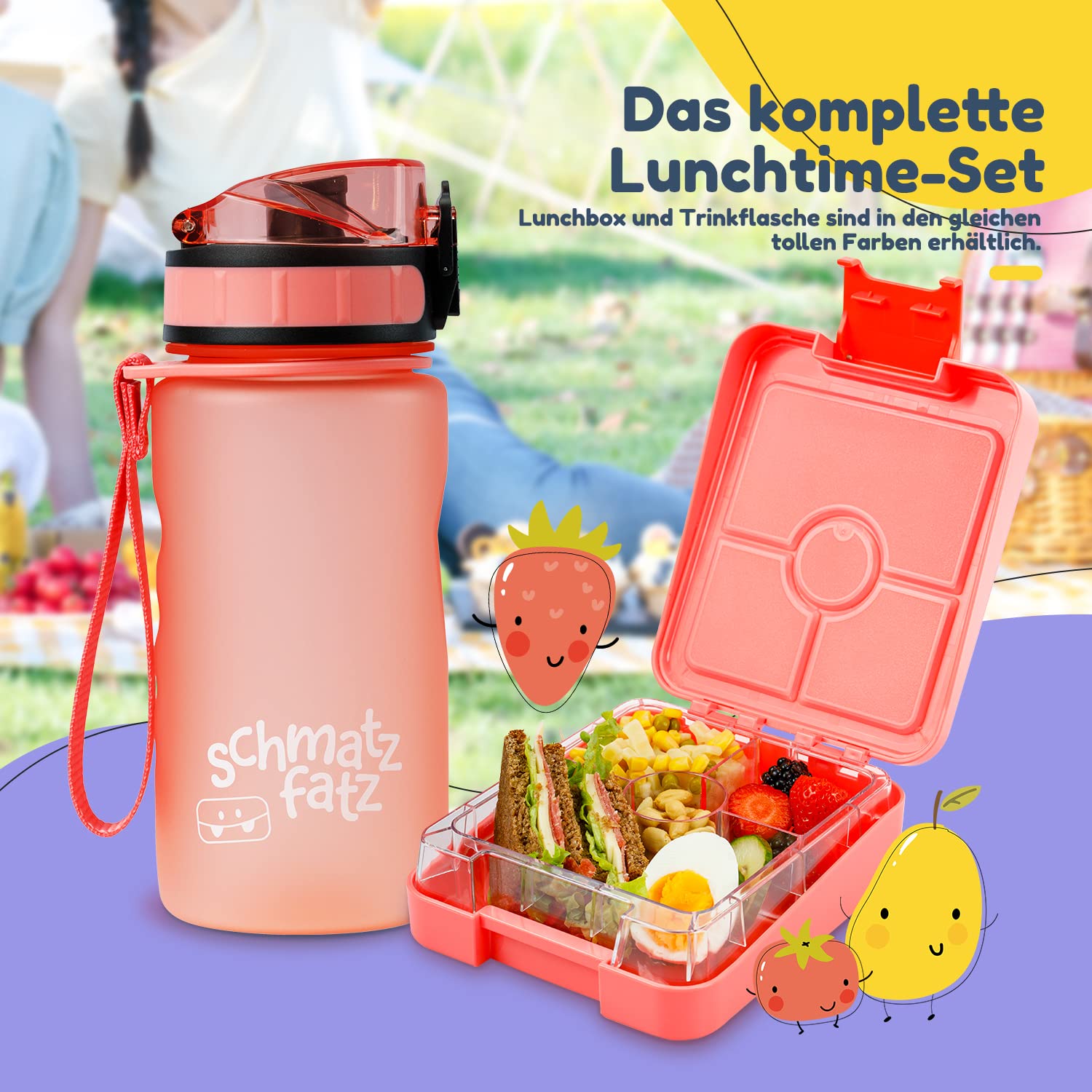 schmatzfatz-easy-brotdose-kinder-mit-f-chern-bento-lunchbox-coral image 6