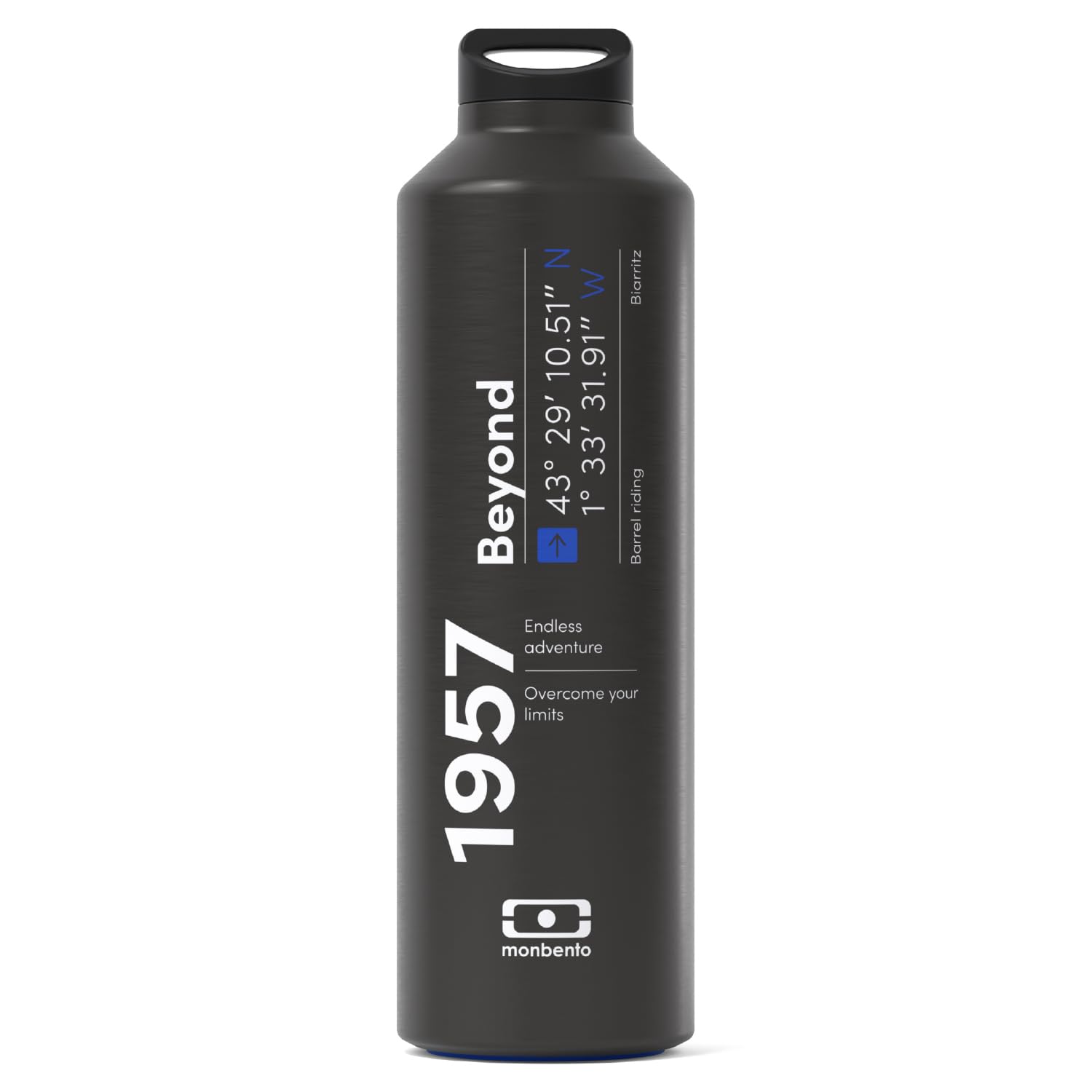 monbento-mb-steel-beyond-thermosflasche-edelstahl-500-ml-mit-tee-einsatz-schwarz image 1