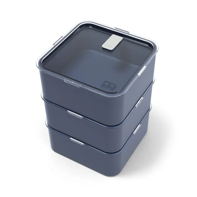 monbento-meal-prep-set-3x-bento-box-850-ml-stapelbar-mit-luftdichtem-transparent image 1