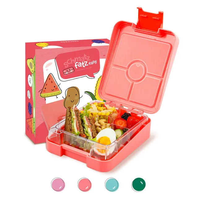 schmatzfatz-easy-brotdose-kinder-mit-f-chern-bento-lunchbox-coral image 1