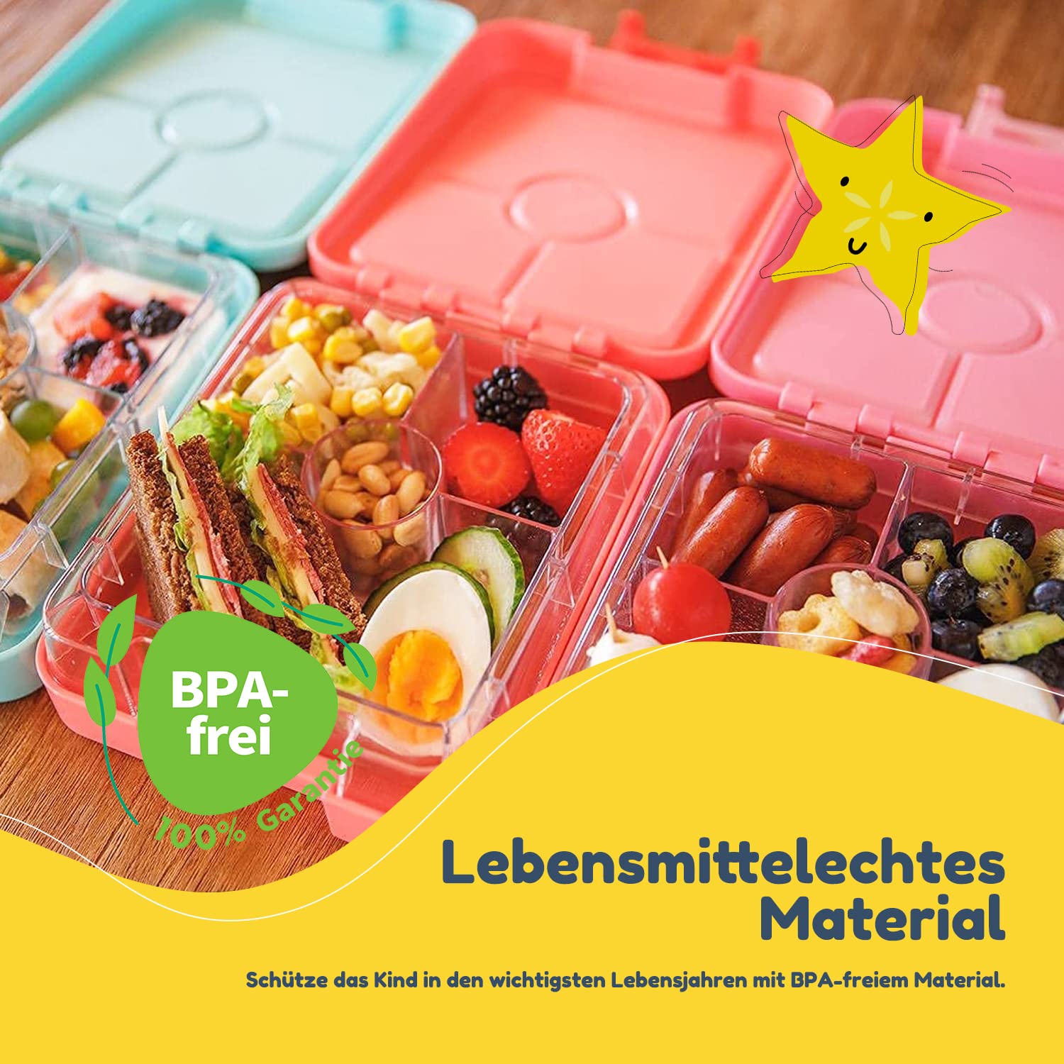 schmatzfatz-easy-brotdose-kinder-mit-f-chern-bento-lunchbox-coral image 2