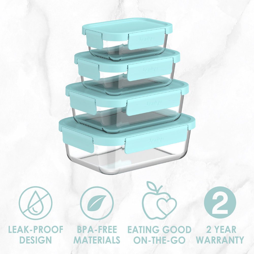 bentgo-glass-leak-proof-food-storage-set-8-teilig-borosilikatglas-vorratsdosen image 4