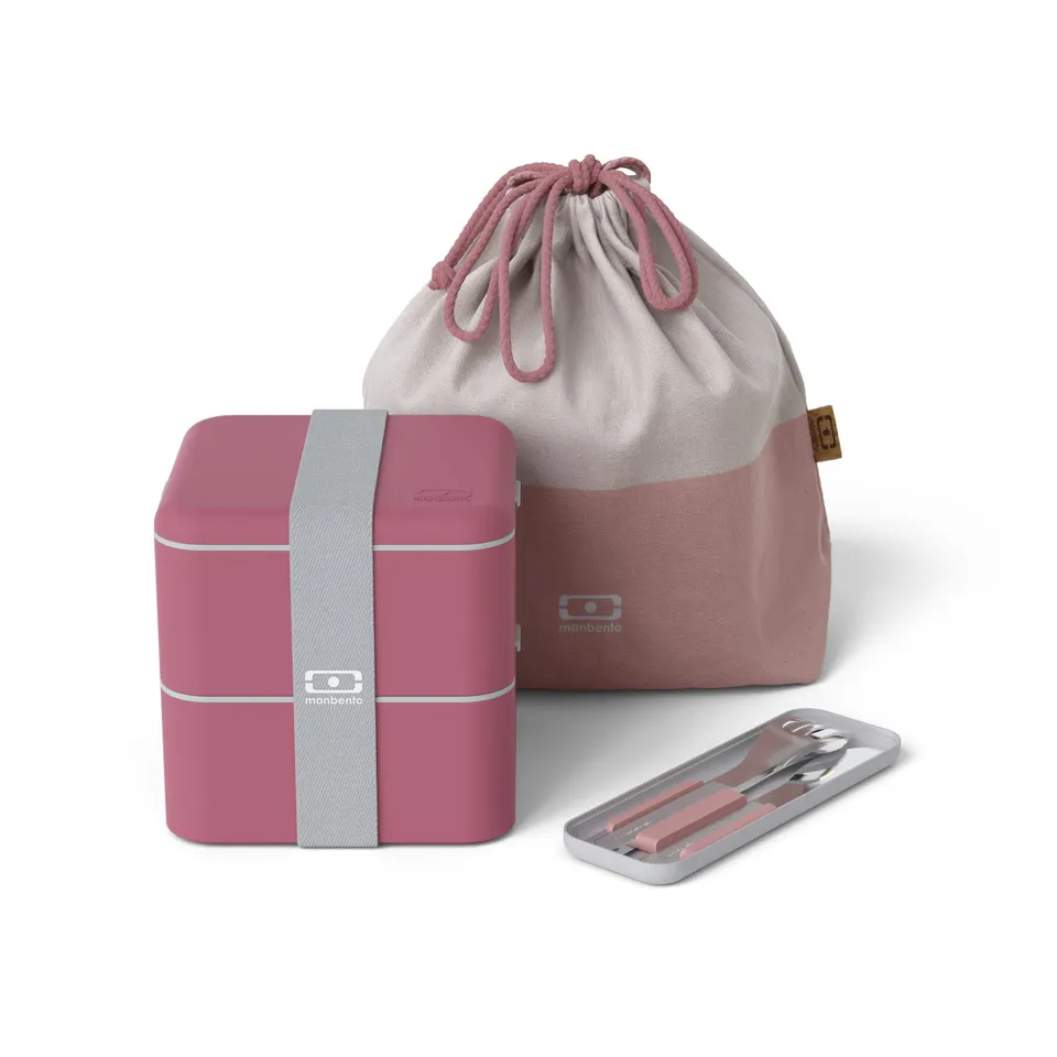monbento-blush-lunchbox-set-mb-square-bento-box-mb-slim-box-flamingo-mb-pochette image 1