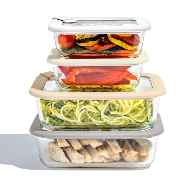 bentgo-signature-glass-food-storage-set-8-teilig-glasdosen-mit-glasdeckel image 1