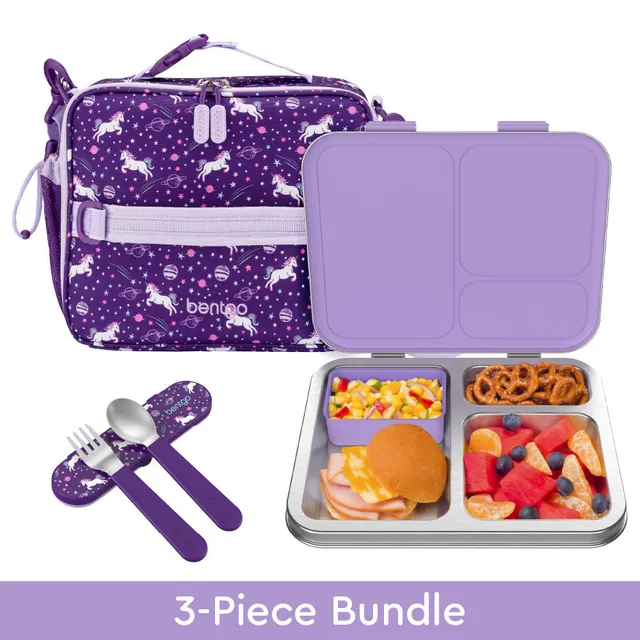 bentgo-kids-stainless-steel-lunch-set-3-teilig-edelstahlbox-tasche-besteck image 1