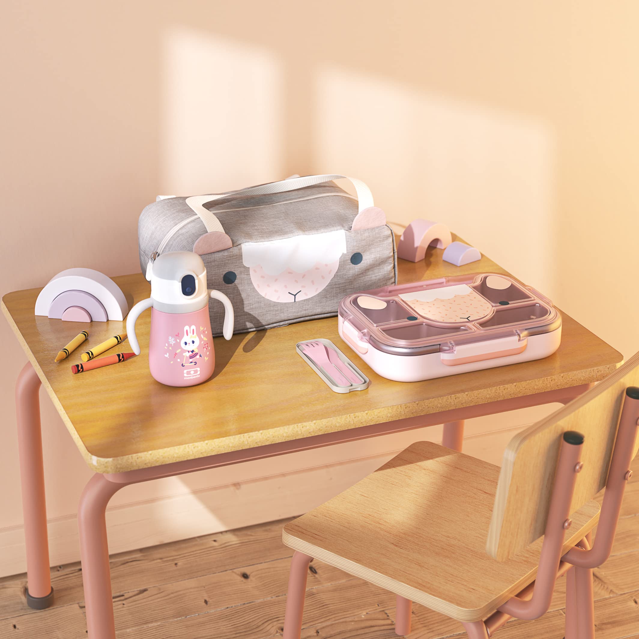 monbento-mb-wonder-kinder-lunchbox-maxi-set-950-ml-rosa-box-tasche-besteck-mb-st image 6