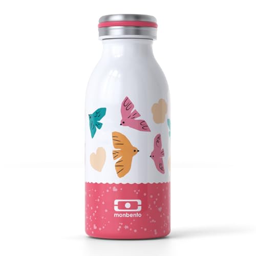 monbento-mb-cooly-birds-kinder-isolierflasche-350-ml-rosa-edelstahl image 8