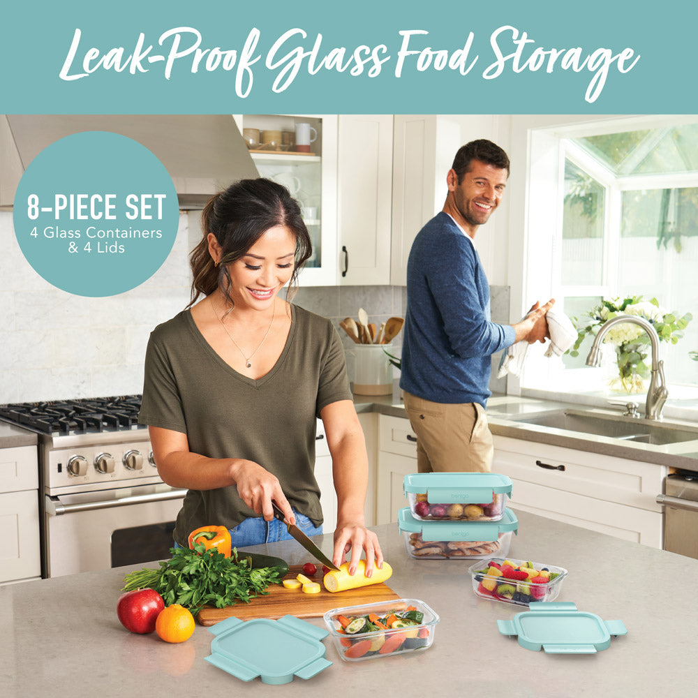 bentgo-glass-leak-proof-food-storage-set-8-teilig-borosilikatglas-vorratsdosen image 3