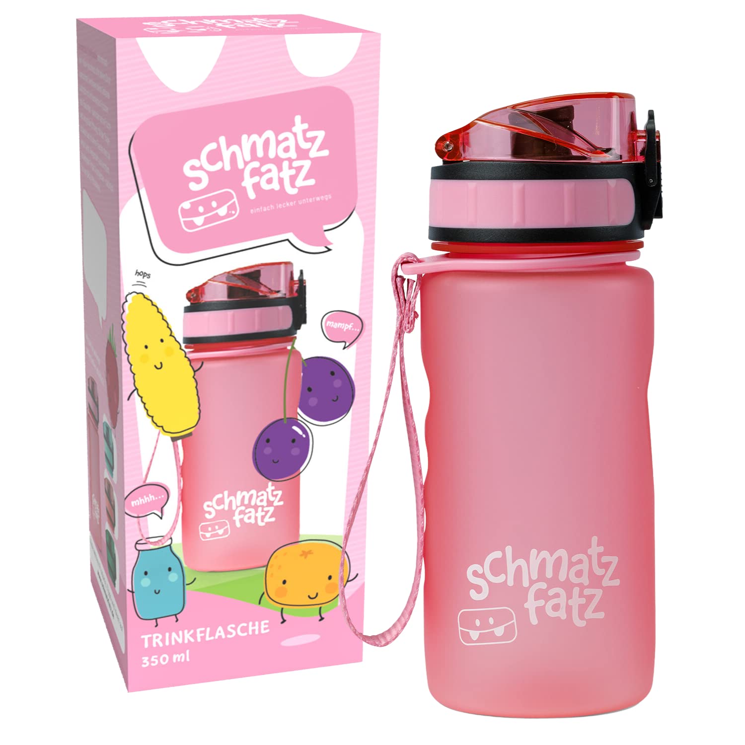 schmatzfatz-trinkflasche-350-ml-mit-fruchteinsatz-gr-n-bpa-frei image 8