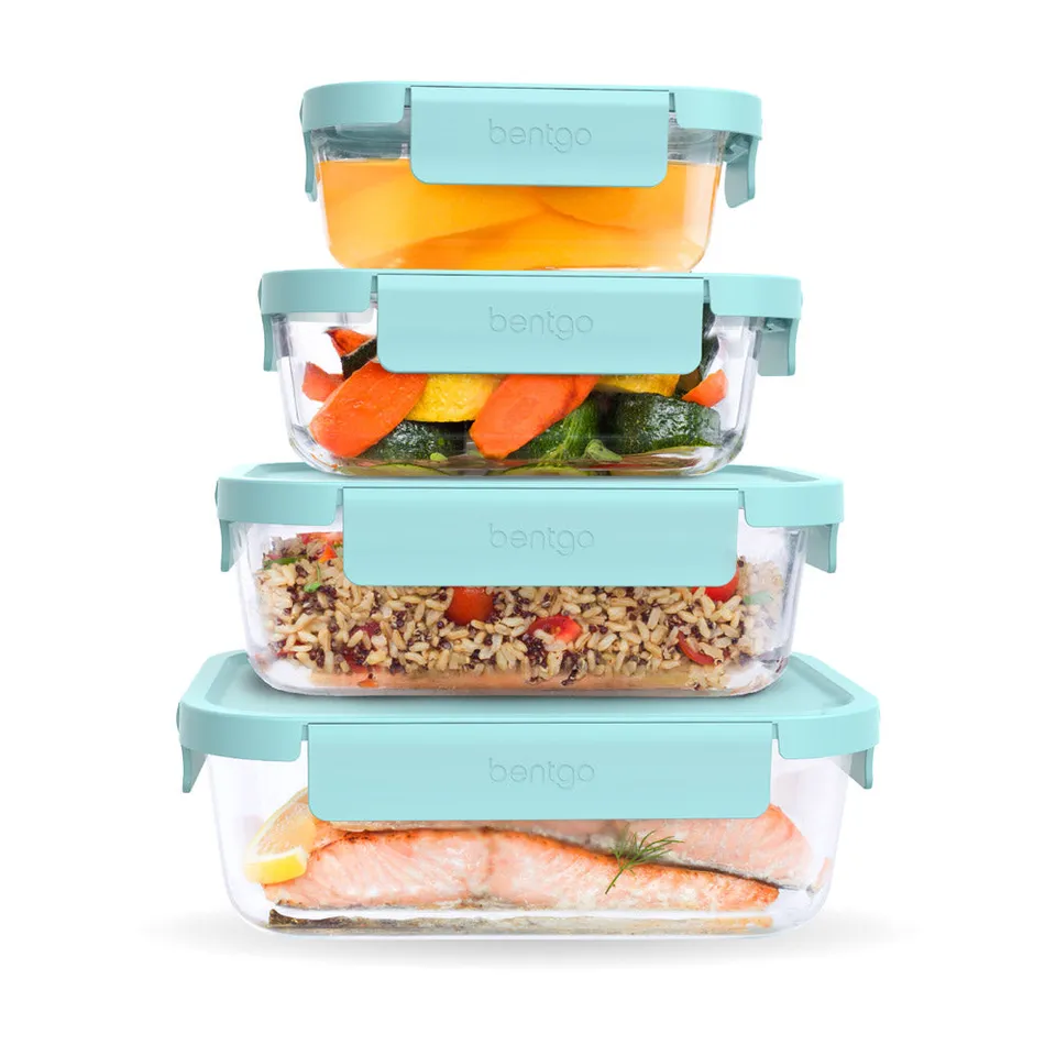 bentgo-glass-leak-proof-food-storage-set-8-teilig-borosilikatglas-vorratsdosen image 1